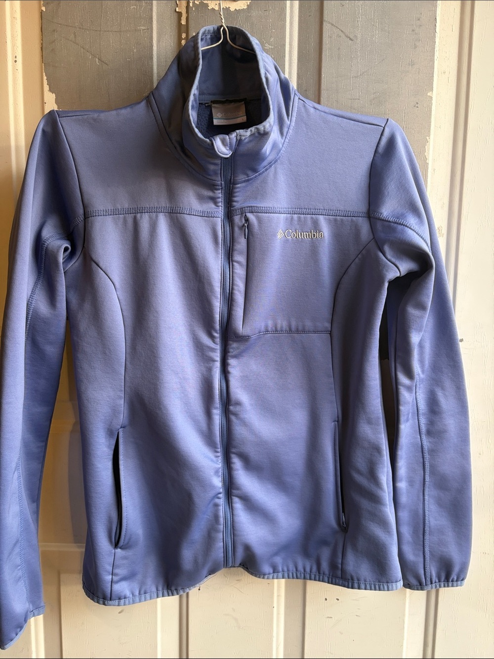 The Columbia Women's Windy Pointe Fleece Full Zip Blue LARGE